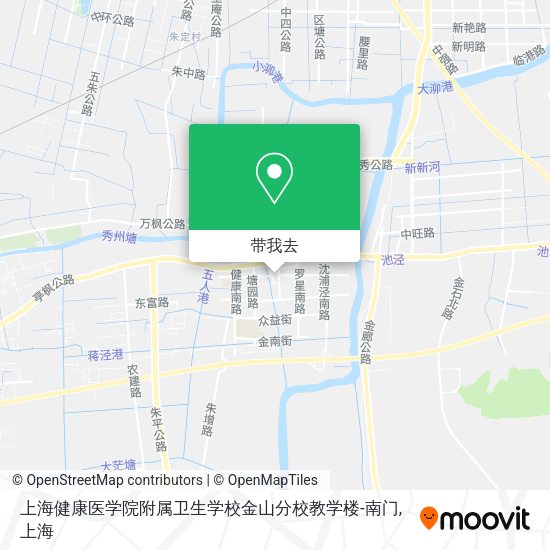 上海健康医学院附属卫生学校金山分校教学楼-南门地图