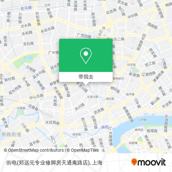 街电(郑远元专业修脚房天通庵路店)地图