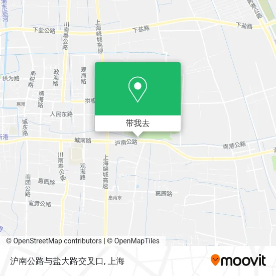 沪南公路与盐大路交叉口地图