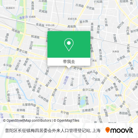 普陀区长征镇梅四居委会外来人口管理登记站地图