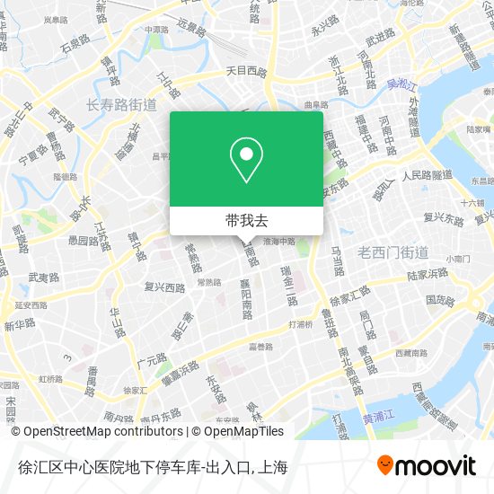 徐汇区中心医院地下停车库-出入口地图