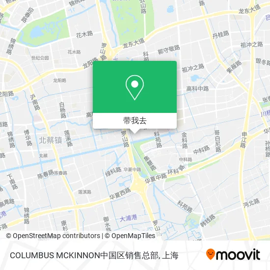 COLUMBUS MCKINNON中国区销售总部地图