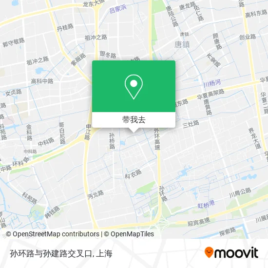 孙环路与孙建路交叉口地图