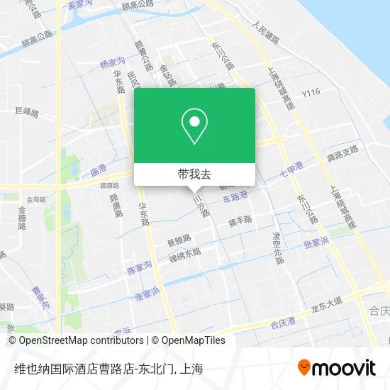 维也纳国际酒店曹路店-东北门地图