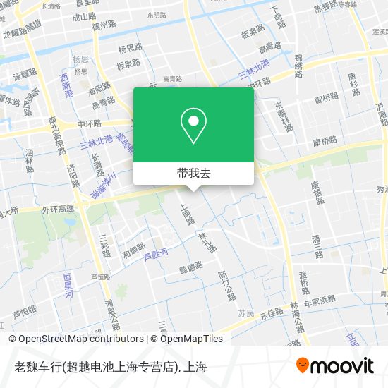老魏车行(超越电池上海专营店)地图
