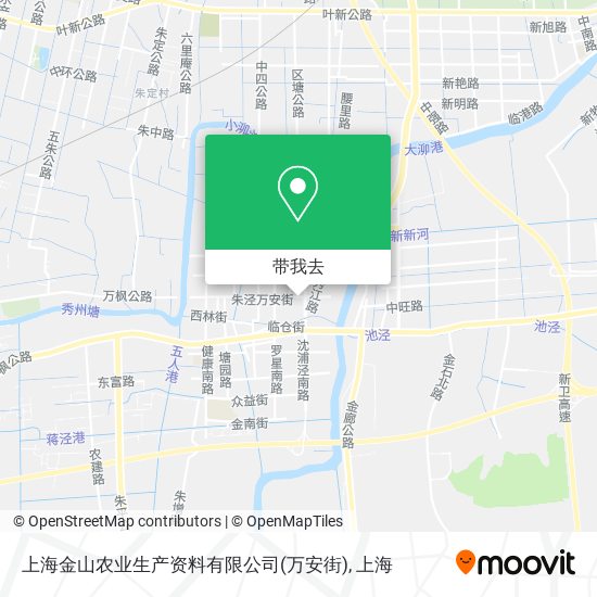 上海金山农业生产资料有限公司(万安街)地图