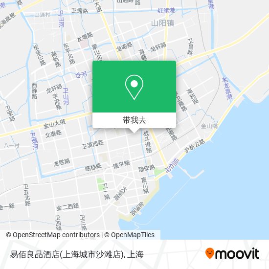 易佰良品酒店(上海城市沙滩店)地图