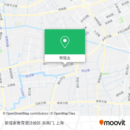 新儒家教育泗泾校区-东南门地图