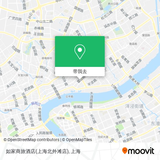 如家商旅酒店(上海北外滩店)地图