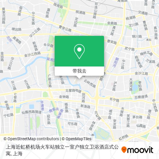 上海近虹桥机场火车站独立一室户独立卫浴酒店式公寓地图