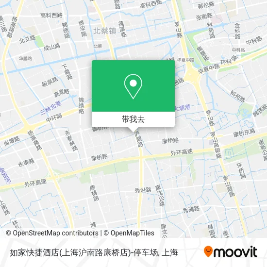 如家快捷酒店(上海沪南路康桥店)-停车场地图