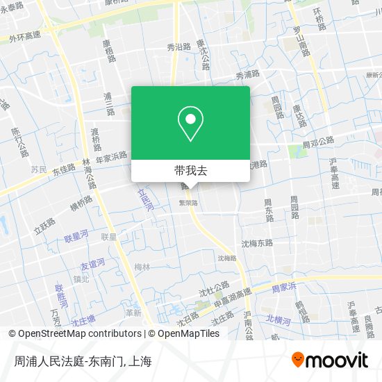 周浦人民法庭-东南门地图