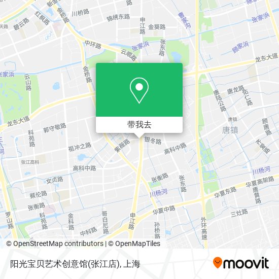 阳光宝贝艺术创意馆(张江店)地图