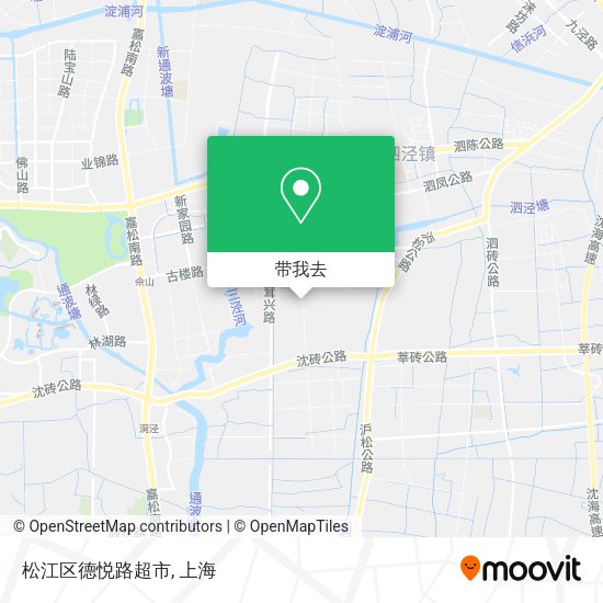 松江区德悦路超市地图
