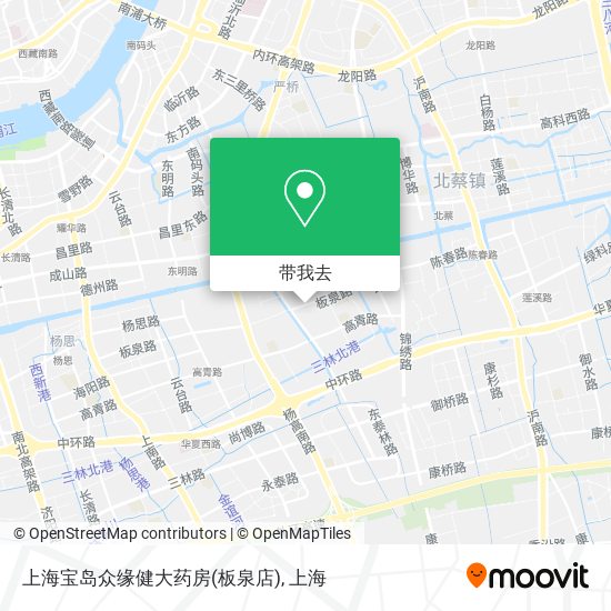 上海宝岛众缘健大药房(板泉店)地图