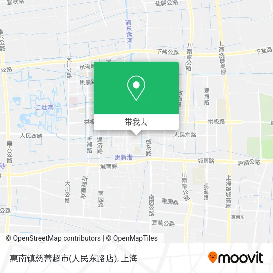 惠南镇慈善超市(人民东路店)地图