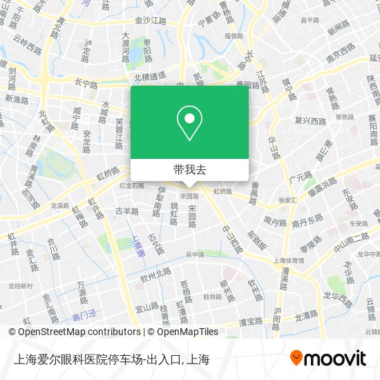 上海爱尔眼科医院停车场-出入口地图