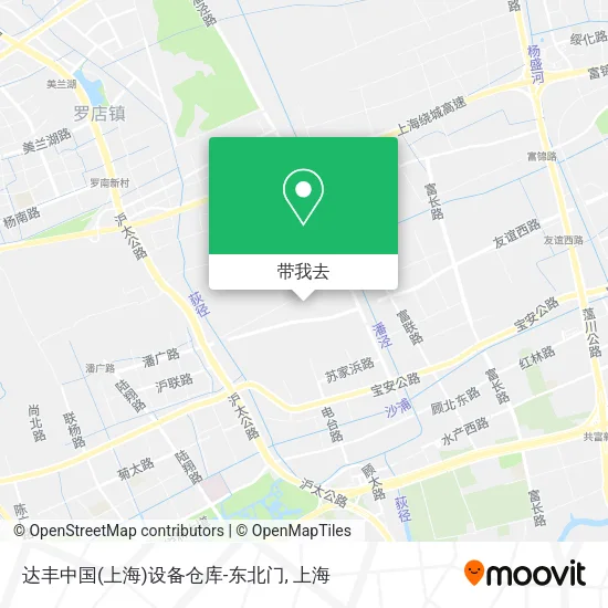 达丰中国(上海)设备仓库-东北门地图