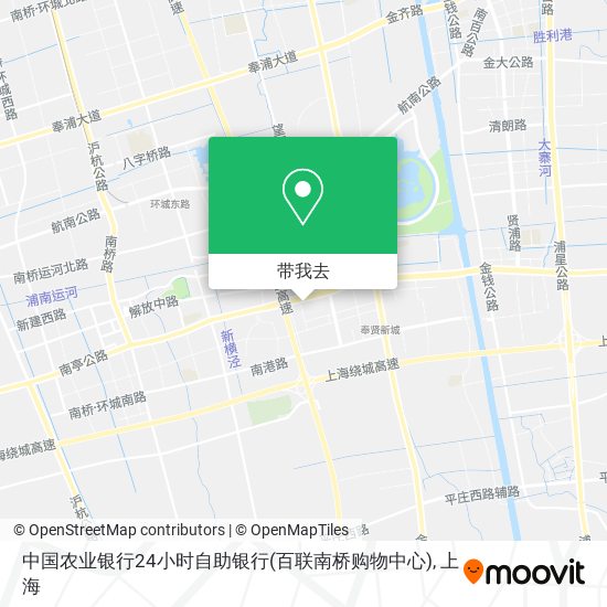 中国农业银行24小时自助银行(百联南桥购物中心)地图