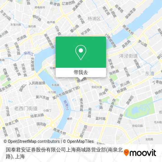 国泰君安证券股份有限公司上海商城路营业部(南泉北路)地图