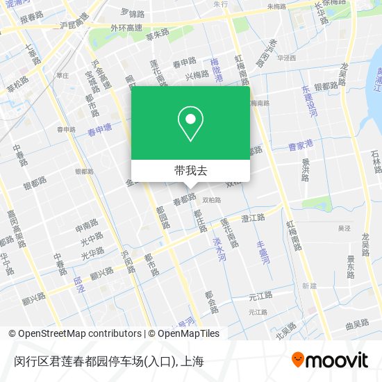 闵行区君莲春都园停车场(入口)地图