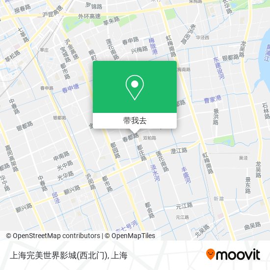 上海完美世界影城(西北门)地图