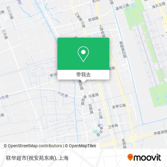 联华超市(祝安苑东南)地图