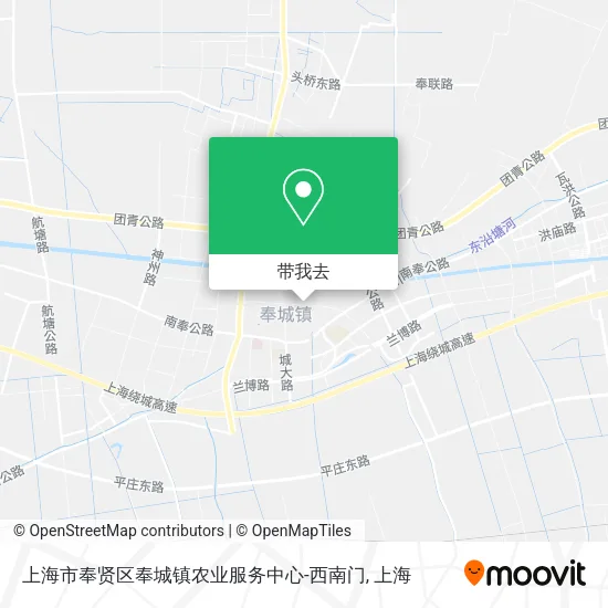 上海市奉贤区奉城镇农业服务中心-西南门地图