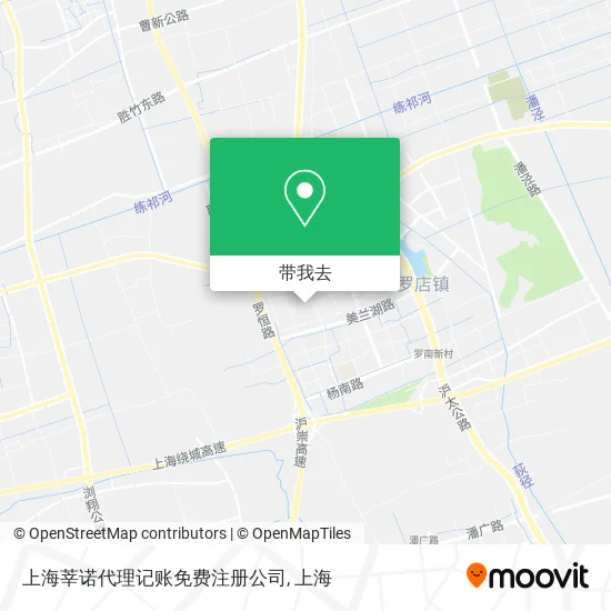 上海莘诺代理记账免费注册公司地图