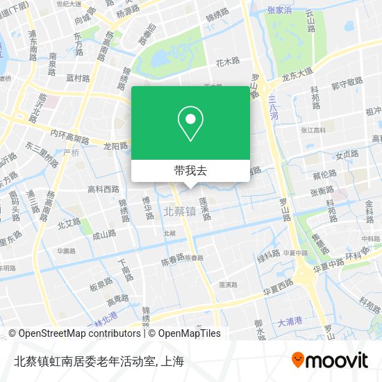 北蔡镇虹南居委老年活动室地图