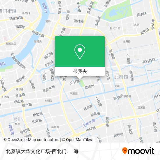 北蔡镇大华文化广场-西北门地图