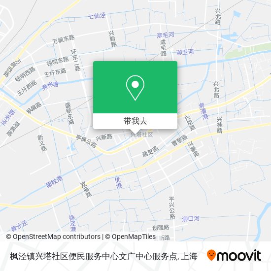 枫泾镇兴塔社区便民服务中心文广中心服务点地图
