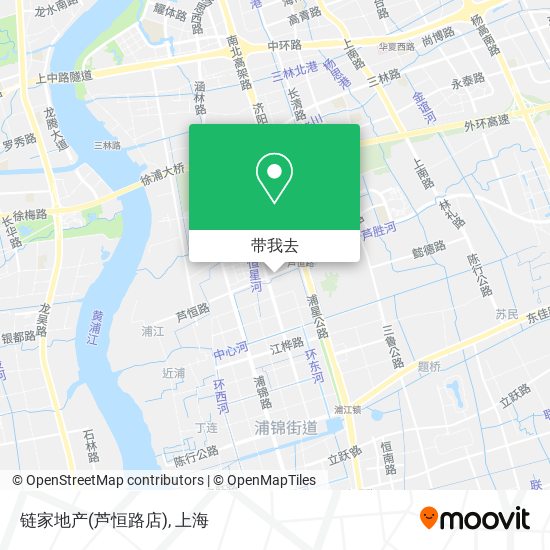 链家地产(芦恒路店)地图