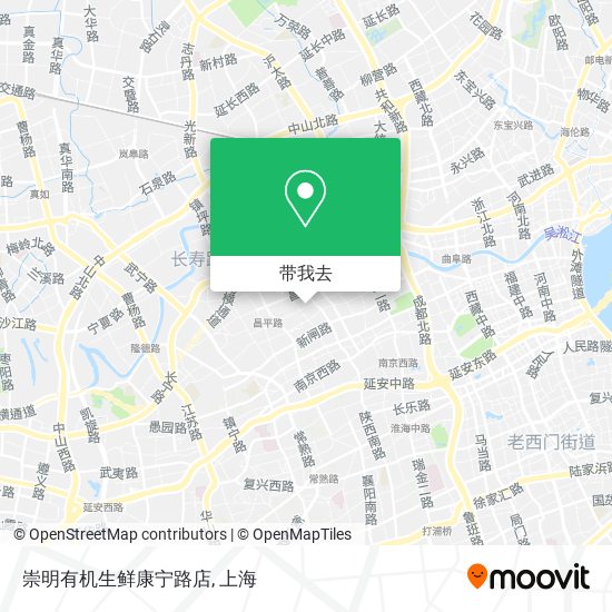 崇明有机生鲜康宁路店地图