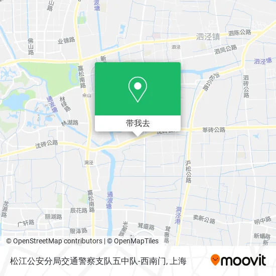 松江公安分局交通警察支队五中队-西南门地图