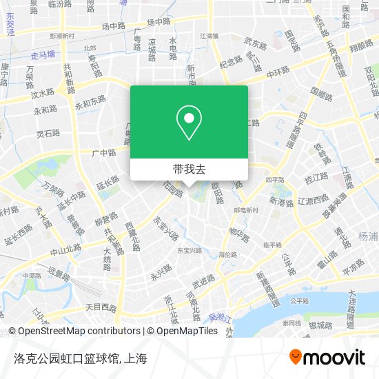 洛克公园虹口篮球馆地图