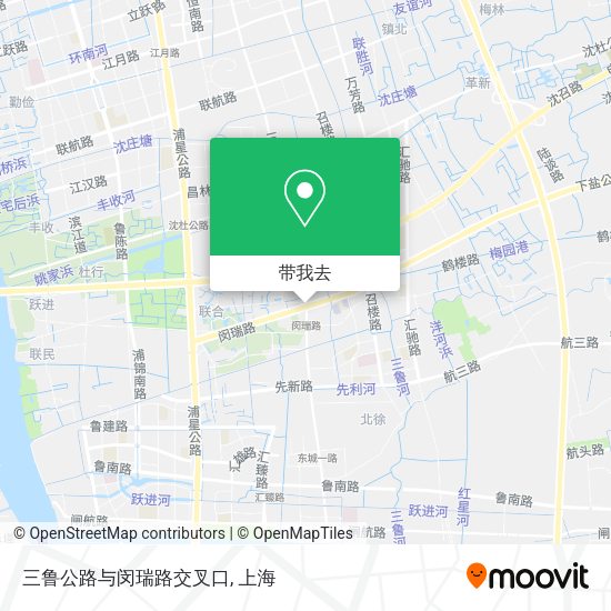 三鲁公路与闵瑞路交叉口地图
