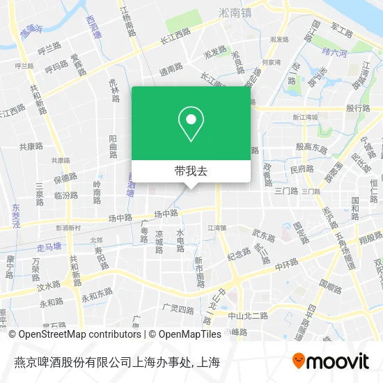 燕京啤酒股份有限公司上海办事处地图