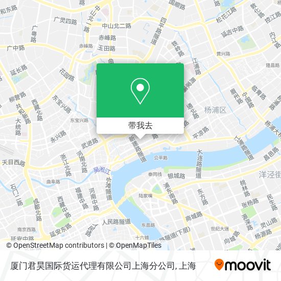 厦门君昊国际货运代理有限公司上海分公司地图