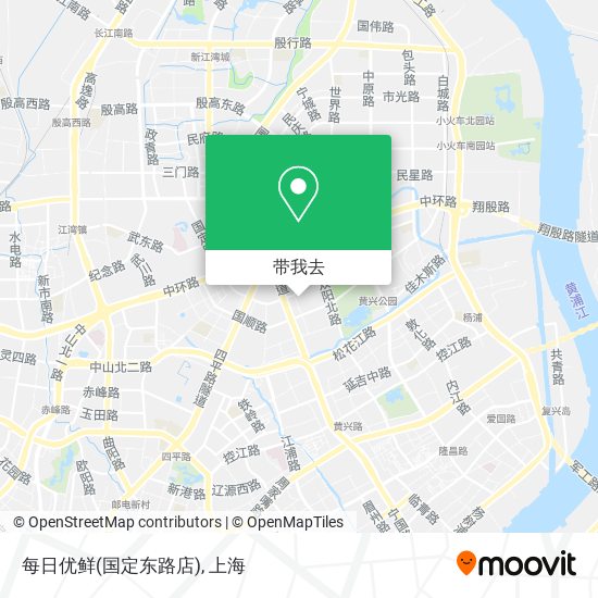 每日优鲜(国定东路店)地图