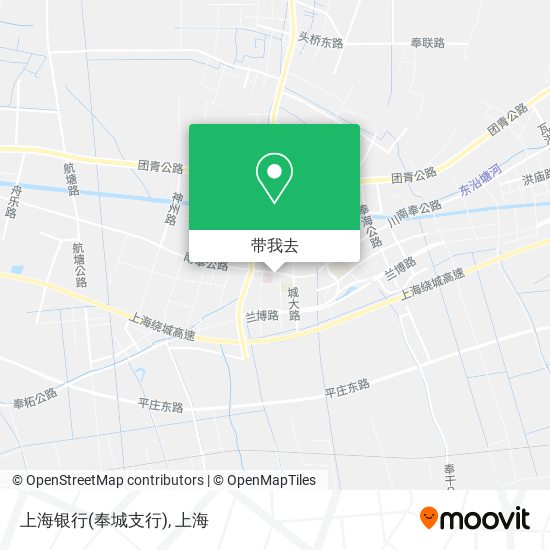 上海银行(奉城支行)地图