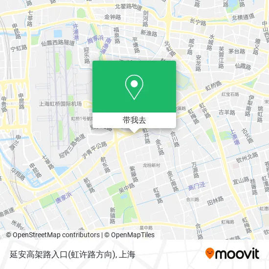 延安高架路入口(虹许路方向)地图