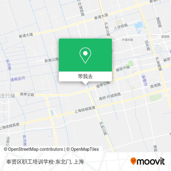 奉贤区职工培训学校-东北门地图