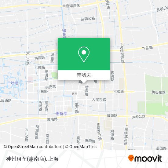 神州租车(惠南店)地图