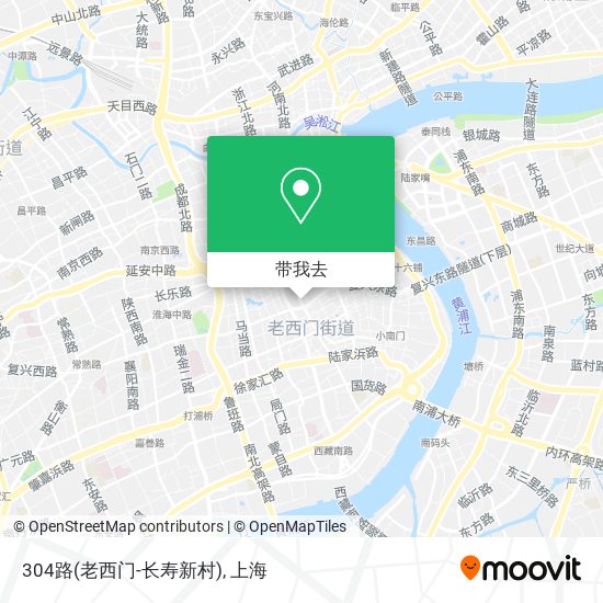 304路(老西门-长寿新村)地图