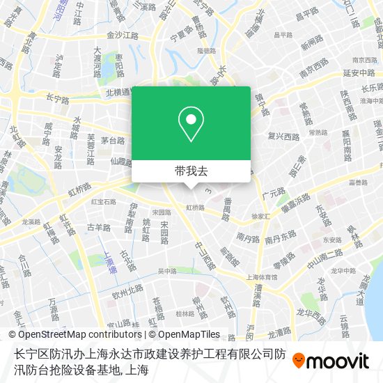 长宁区防汛办上海永达市政建设养护工程有限公司防汛防台抢险设备基地地图