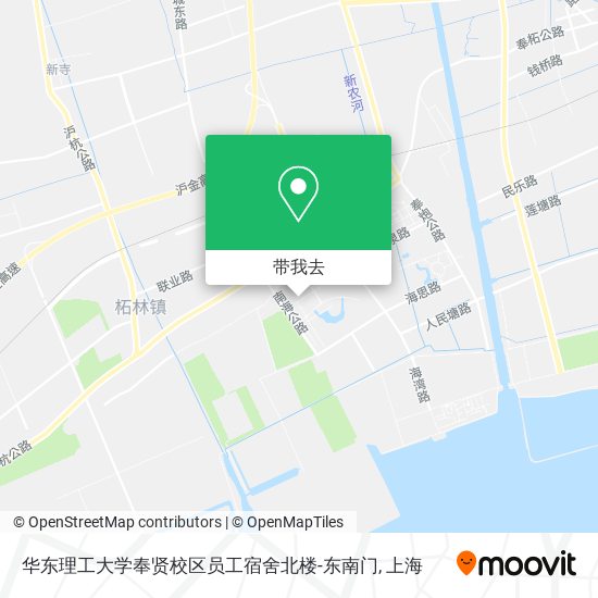 华东理工大学奉贤校区员工宿舍北楼-东南门地图