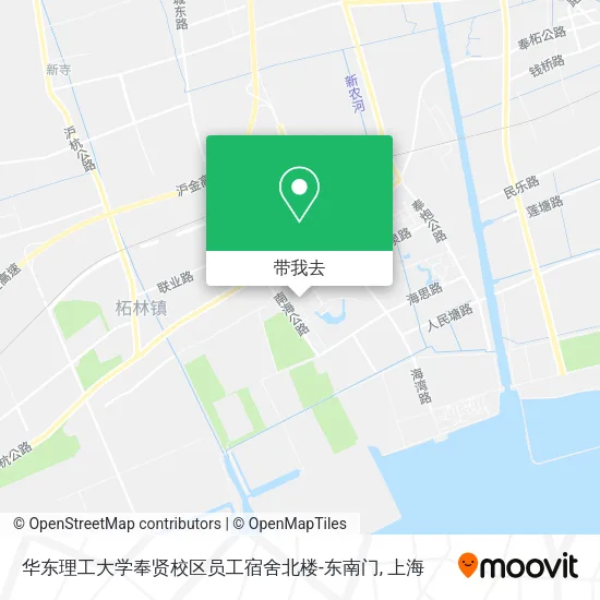 华东理工大学奉贤校区员工宿舍北楼-东南门地图