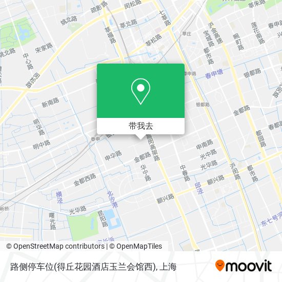 路侧停车位(得丘花园酒店玉兰会馆西)地图