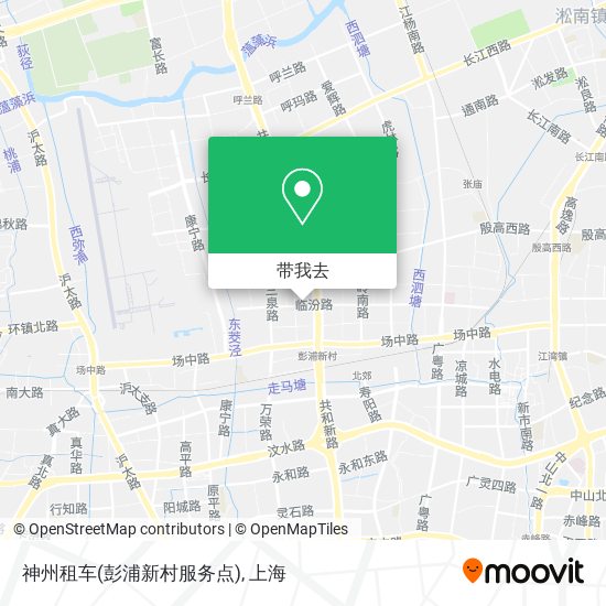 神州租车(彭浦新村服务点)地图